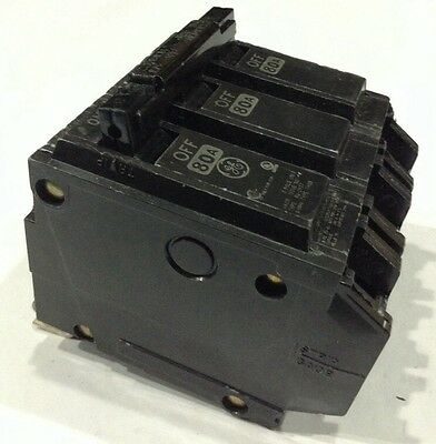 GE Breaker - 3P 80A Bolt On THQB32080